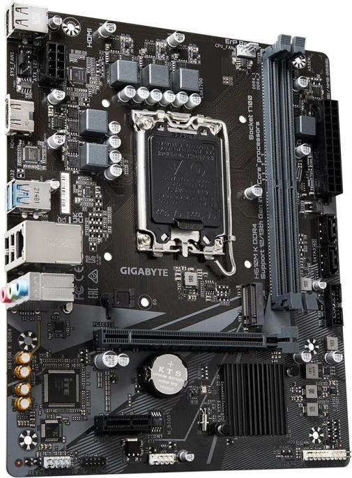 Материнская плата GIGABYTE H610M K DDR4 (LGA1700, mATX, H610, 2xDDR4, 1xPCI-Ex16, 1xM.2, HDMI, RTL) (H610M K DDR4)
