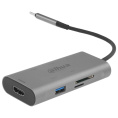 Док станция DAHUA Док станция 7 in 1 USB 3.1 Type-C to USB 3.0 + HDMI + SD/TF + PD Docking Station DH-TC37