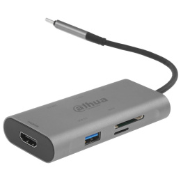 Док станция DAHUA Док станция 7 in 1 USB 3.1 Type-C to USB 3.0 + HDMI + SD/TF + PD Docking Station DH-TC37