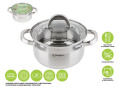 Кастрюля из нерж.стали, 2.4 л, ф 18 x 10.5 см, STARCOOK, PERFECTO LINEA 50-518105