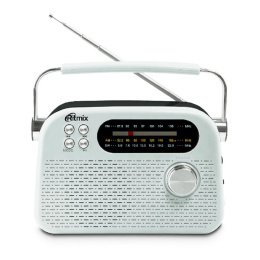 Радиоприемник Ritmix RPR-045 WHITE {портативный 3хдиапазонный FM/AM/SW,Bluetooth v.5.3, воспроизв. с USB и с карт пам. micro SD до 32Gb }