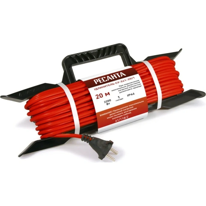 Силовой удлинитель Ресанта на раме, СУ-2x1-20/1 (IP44) 61/118/2