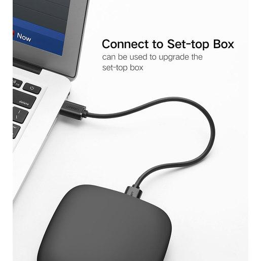Кабель UGREEN US102-10309 USB-A 2.0 (M) to USB-A 2.0 (M), скорость до 480 Мбит/с, 1m, Black