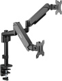 Кронштейн для мониторов ЖК Digma D-MM202D, до 32", до 9кг, крепление к столешнице, поворот и наклон, черный