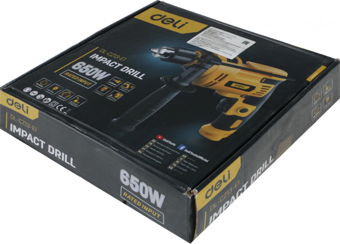 Дрель ударная Deli DL-CZ13-E1
