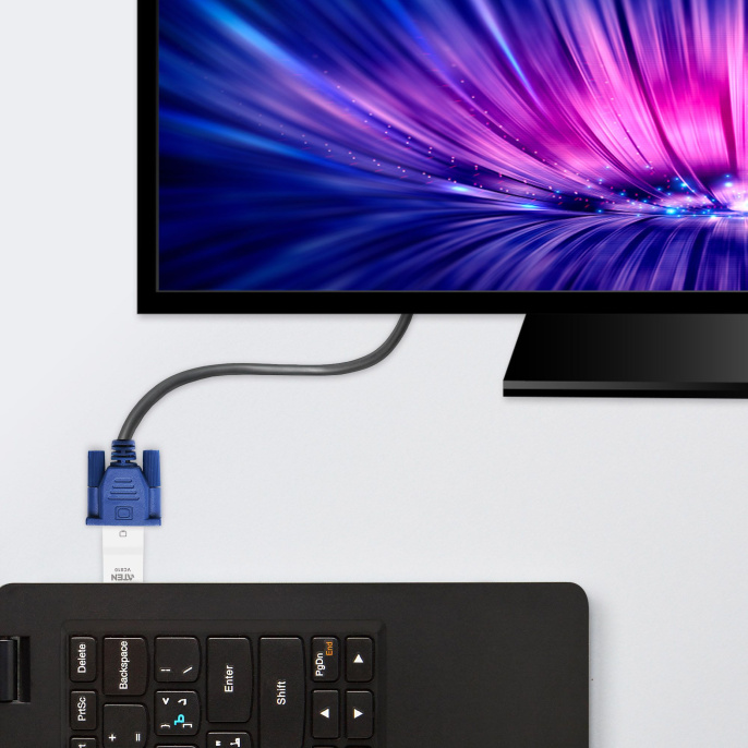 ATEN VC810-AT Конвертер HDMI VGA HDMI HD-DB15 Male-Female без Б.П. 1920x1200;1080p