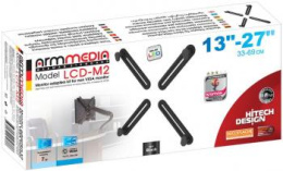 Кронштейн-адаптер для мониторов Arm Media LCD-M2, до 7кг, настольный, поворот и наклон верт.перемещ., черный [10228]
