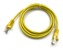 Патч-корд Buro UTP-5E-1,5M-Y литой molded , UTP, кат.5E, 1.5м, 4 пары, 26AWG, алюминий омедненный, многожильный, желтый