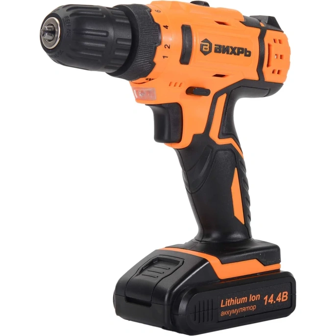 Аккумуляторная дрель-шуруповерт Вихрь ДА-14,4Л-2 72/14/15