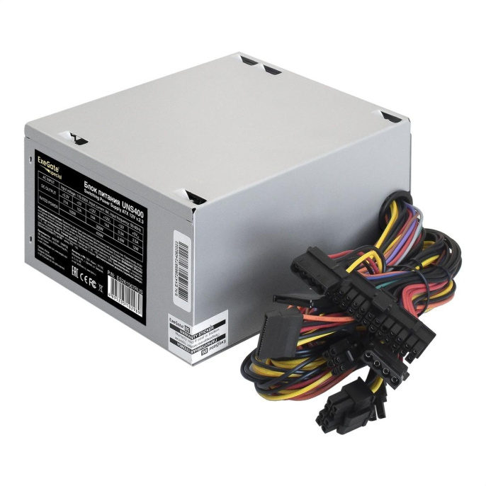 Блок питания 400W ExeGate UNS400 ATX, 12cm fan, 24pin, 4+4 pin, 3xSATA, 2xIDE ES261567RUS