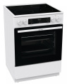 Электрическая плита Gorenje GEC6C40WD, стеклокерамика, без крышки, белый