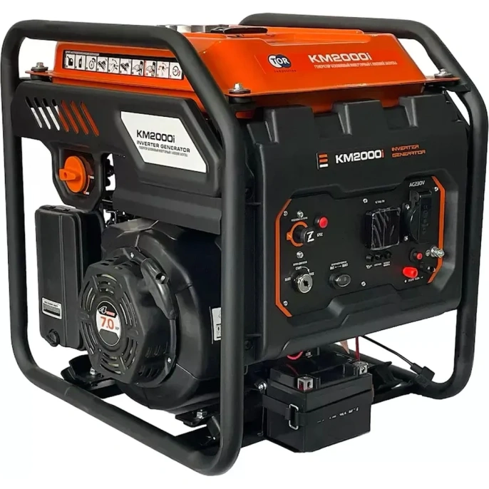 Инверторный бензиновый генератор TOR KM2000i 2,0 кВт 220В 12 л с кнопкой запуска 1025973