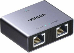 Сплиттер UGREEN NW301 45311 Gigabit Ethernet Splitter 1 to 2. Цвет: серый