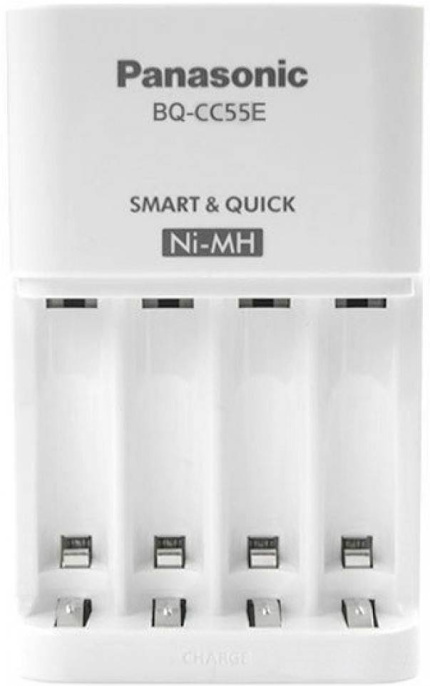 Зарядное устройство для аккумуляторов Panasonic Eneloop BQ-CC55 Smart&Quick BQ-CC55E AC100-240V 50-60Hz, DC1.5 V, AA 550mA x4, AAA 275mA x4, зарядка до 3 часов