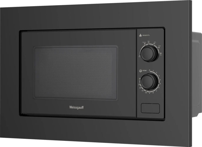 Микроволновая печь Weissgauff HMT-2016 BGL Flat Table 20л. 700Вт черный встраиваемая (441581)