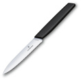 Нож кухонный Victorinox Swiss Modern, универсальный, 100мм, заточка серрейтор, стальной, черный [6.9003.10w]