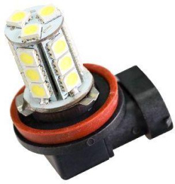 Лампа автомобильная светодиодная SHO-ME H11-18SMD, H11, 12В, 2шт