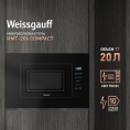 Встраиваемая микроволновая печь WEISSGAUFF HMT-206 Compact, 20л, 700Вт, черный [432897]