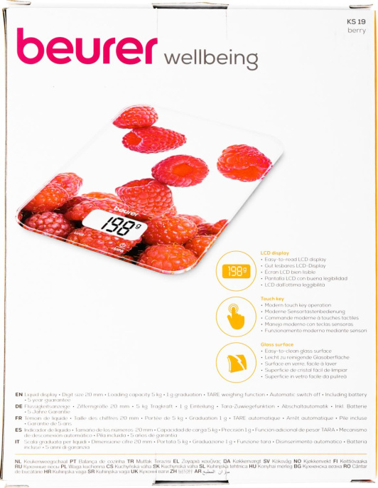 Весы кухонные BEURER KS19 berry, рисунок