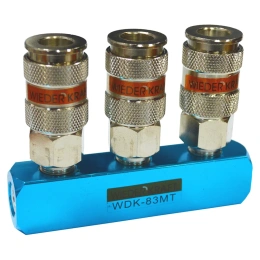 Разветвитель пневматический (1/4"; рапид EURO) WIEDERKRAFT WDK-83MT