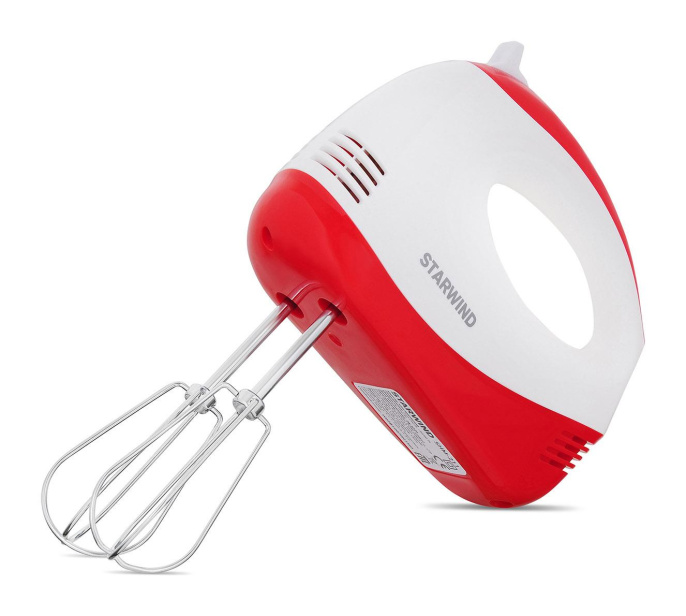 Миксер STARWIND SHM-251, ручной,  белый и коралловый