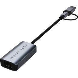 Адаптер Maibenben Adapter USB-C/USB-A to RJ45 LAN 1000M (DS02RG0125)