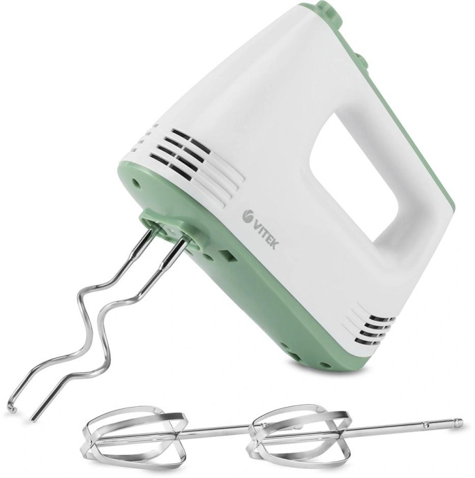 Миксер Vitek VT-1405, ручной, белый и салатовый