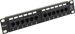 Rexant 04-0025 Панель коммутационная 10", 1U, 12 портов UTP, RJ-45, CAT 5e
