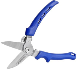 Ножницы WorkPro WP214036 200мм универсальные, материал: кованая сталь CR-V, режущее действие: 3-кратная прочность резания