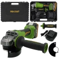 Углошлифовальная машина PROCRAFT аккумуляторная 20В 125мм 3500/6000/8000 об/мин АКБ 4АЧ+ЗУ PWA220