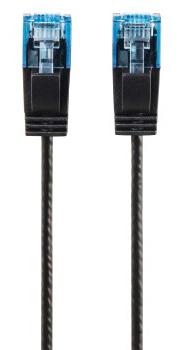 Патч-корд HAMA Slim-Flexible UTP, кат.6, 1.5м, 4 пары, многожильный,  черный