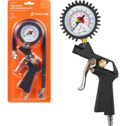 Пистолет для накачки шин Airline ПШ1 с манометром 12 Атм ATBU032