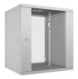 Шкаф коммутационный Cabeus (WSC-05D-12U55/45) настенный 12U 550x450мм пер.дв.стекл 30кг серый 340мм 17кг 220град. 590мм IP20 сталь