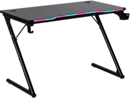 Defender Игровой компьютерный стол Ferox подвес кружк+гарн,черн,МДФ,RGB 64072