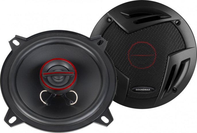 Колонки автомобильные Soundmax SM-CSV502 160Вт 93дБ 4Ом 13см 5дюйм ком.:2кол. коаксиальные двухполосные