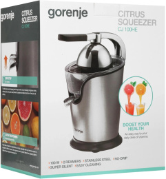 Соковыжималка цитрусовая Gorenje CJ100HE 100Вт нержавеющая сталь