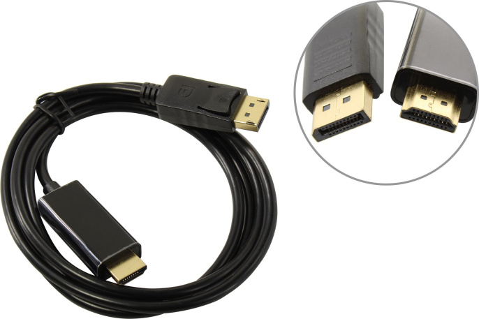 Кабель DisplayPort-HDMI ExeGate EX-CC-DP-HDMI-1.5 20M/19M, 1,5м, экран EX294709RUS