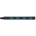 USB-Хаб (концентратор) 4-в-1 ExeGate DUB-4P/3 (кабель-адаптер USB3.0 --> 4xUSB3.0, Plug&Play, черный) EX296928RUS