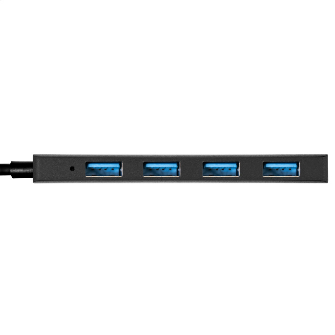 USB-Хаб (концентратор) 4-в-1 ExeGate DUB-4P/3 (кабель-адаптер USB3.0 --> 4xUSB3.0, Plug&Play, черный) EX296928RUS