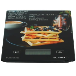 Весы кухонные электронные Scarlett SC-KS57P75  Вафли разноцветный макс.вес:10кг черный/рисунок