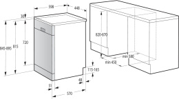 Посудомоечная машина Gorenje GS541D10W Инвертор-3 , узкая, напольная, 44.8см, загрузка 11 комплектов, белая