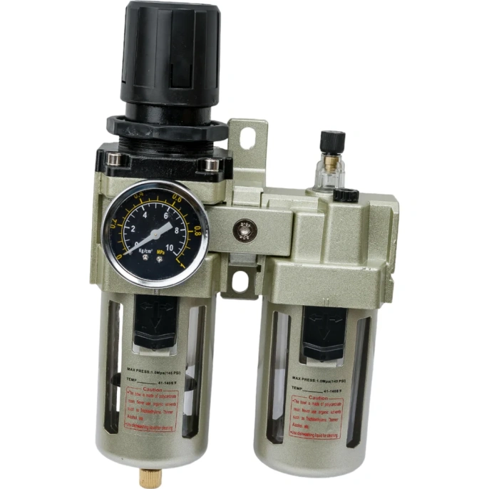 Фильтр-влагоотделитель для компрессора с регулятором давления и лубрикатором 1/2"; 3000 л/мин; 10 бар Gigant GAC4010-04