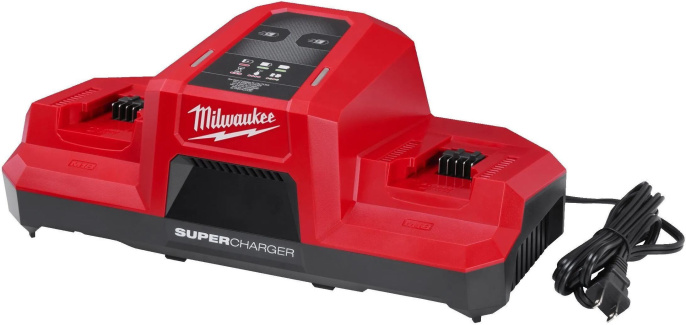 Зарядное устройство Milwaukee M18MDBSC 4932498557 двухсекционное суперзарядное устройство для электроинструмента, для типа аккумулятора Li-Ion, совместим с Milwaukee M18, напряжение зарядного устройства: 18 В