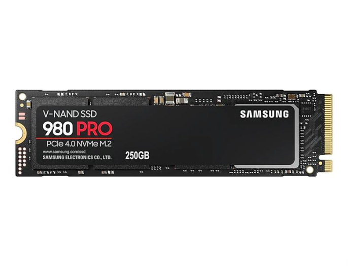Твердотельный накопитель SSD M.2 PCI-E NVMe 250Gb Samsung 980 PRO R6400/W2700MB/s MZ-V8P250BW analog MZ-V7P250BW 1year