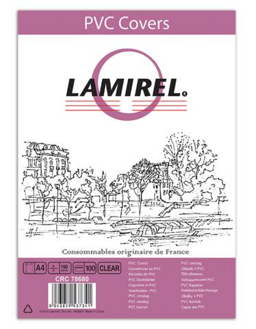 Обложка Fellowes Lamirel,  A4,  150мкм,  100,  прозрачный