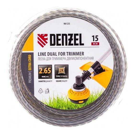 Denzel Леска для триммера двухкомпонентная квадрат 2,65мм 15 м EXTRA CORD [96125]