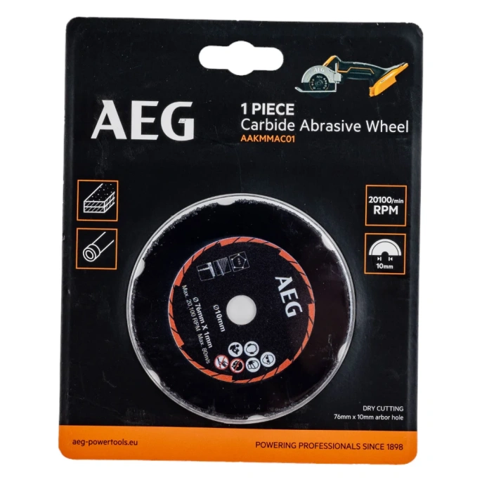 Диск карбидный AAKMMAC01 (76х10х1 мм) для отрезной машины AEG 4932478590