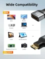 Адаптер CABLETIME CP45G (CT-CHF8K-AG) 8K Mini HDMI/HDMI «папа-мама» - алюминий + корпус из ПВХ
