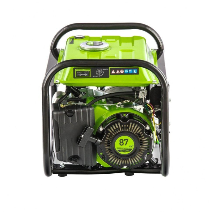 Бензиновый генератор СИБРТЕХ БС-1200, 220 В, 1кВт [94541]