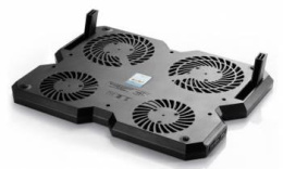 Подставка для ноутбука DeepCool Multi Core X6, 15.6", 380х295х24 мм, 2хUSB, вентиляторы 4 х 900г, черный [dp-n422-mcx6]